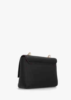 Samantha Nero Front Flap Shoulder Bag