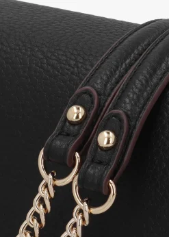 Samantha Nero Front Flap Shoulder Bag