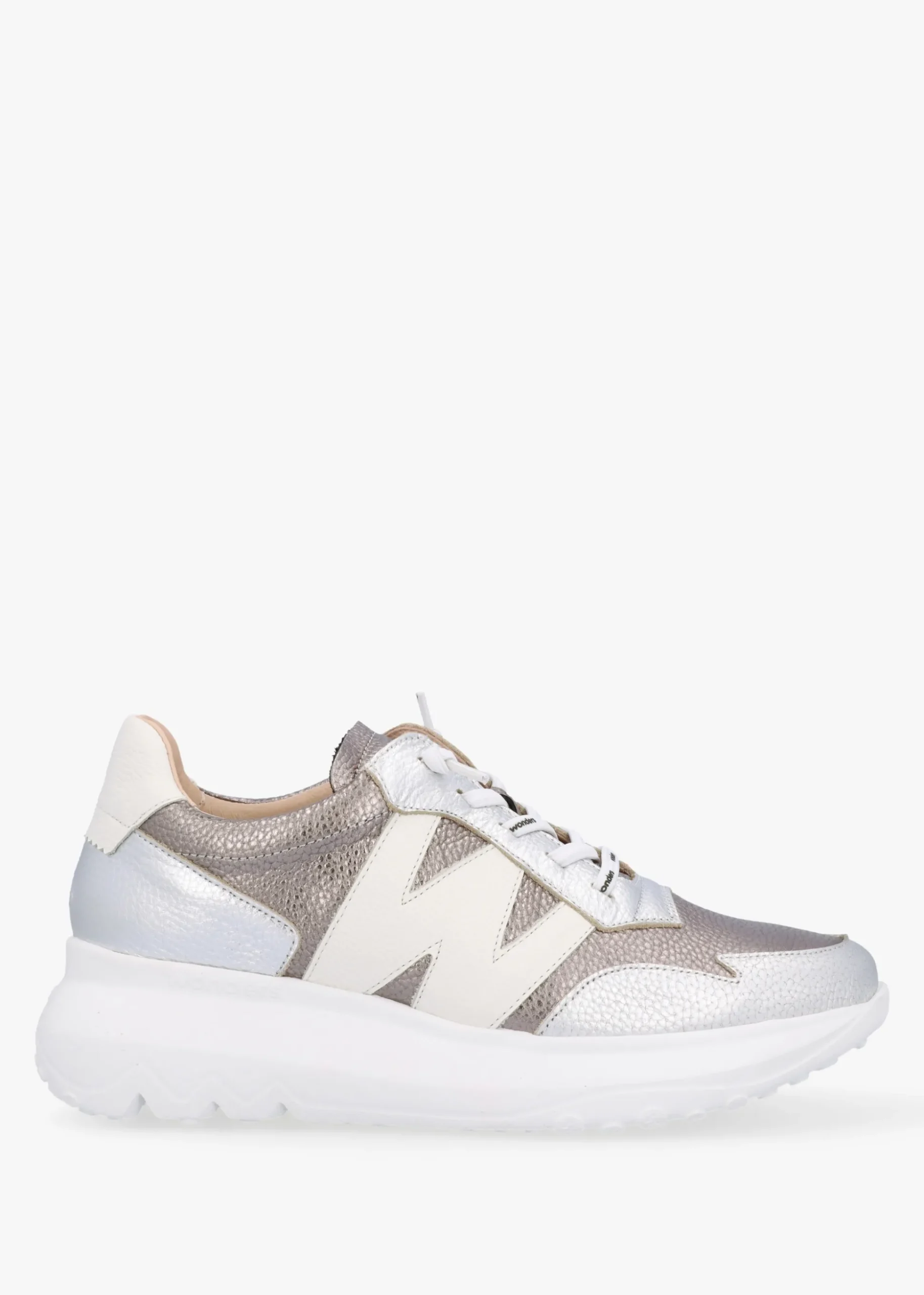 Samira Pewter Multi Leather Trainers