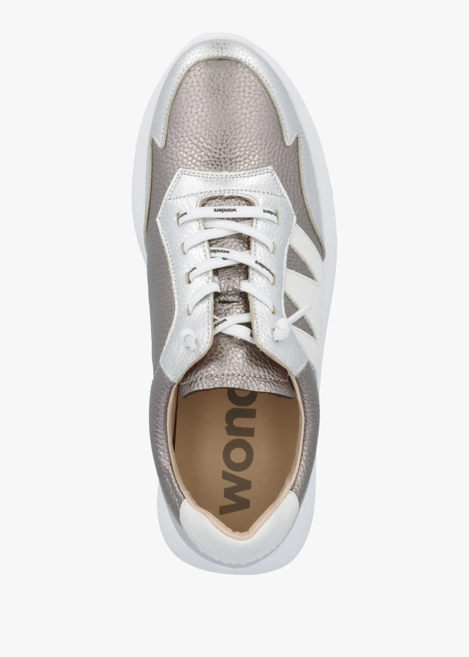 Samira Pewter Multi Leather Trainers