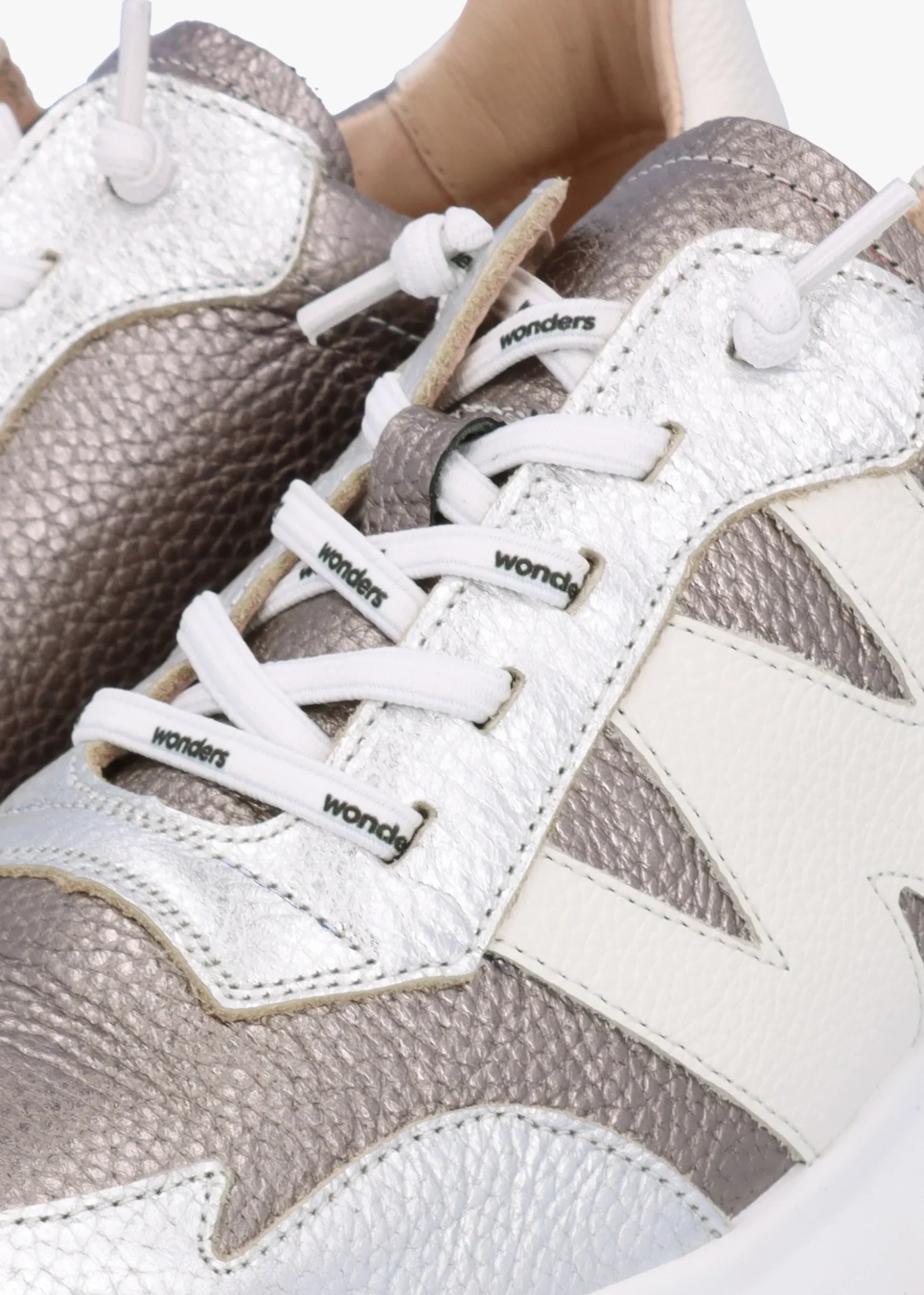 Samira Pewter Multi Leather Trainers