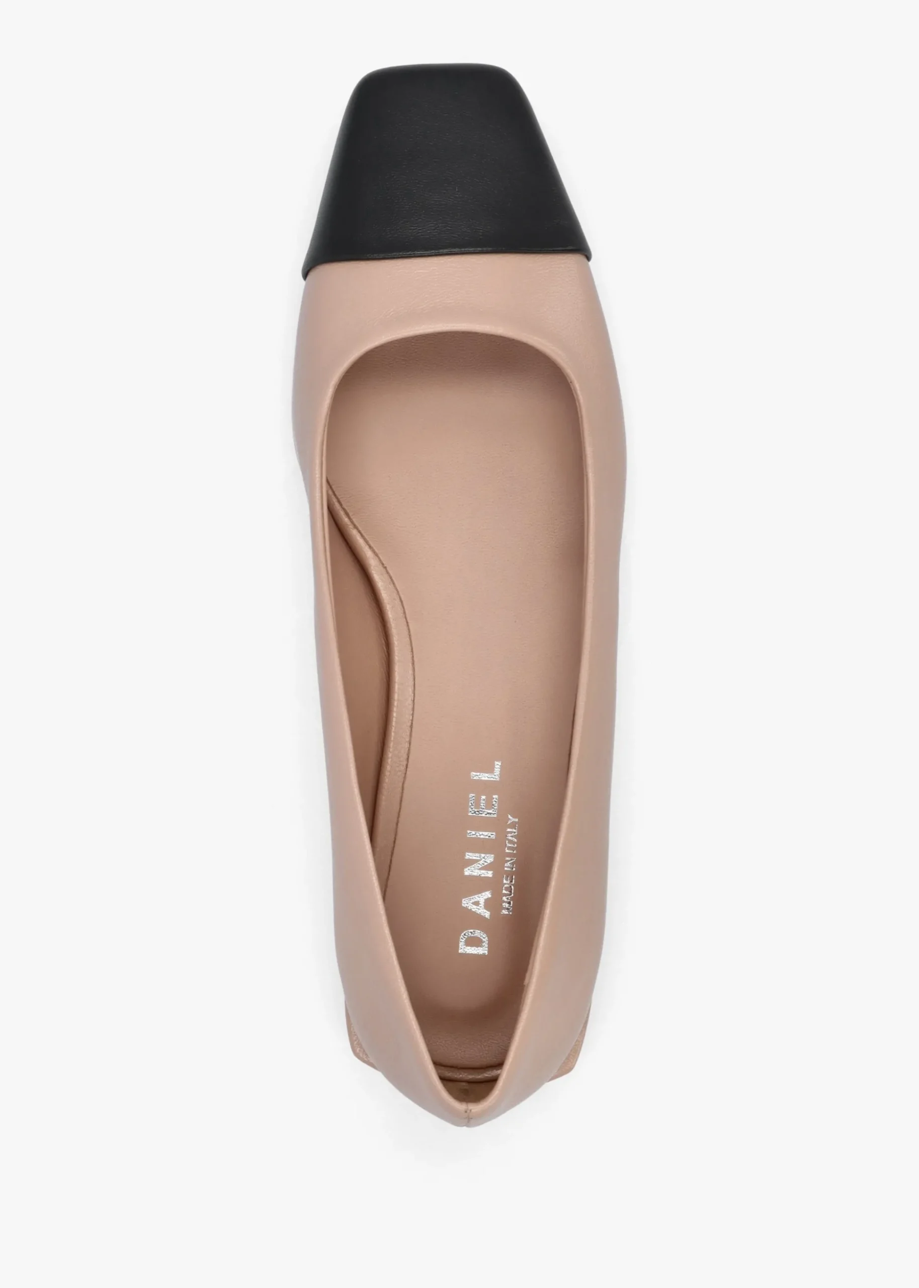 Saria Nude Leather Toe Cap Pumps