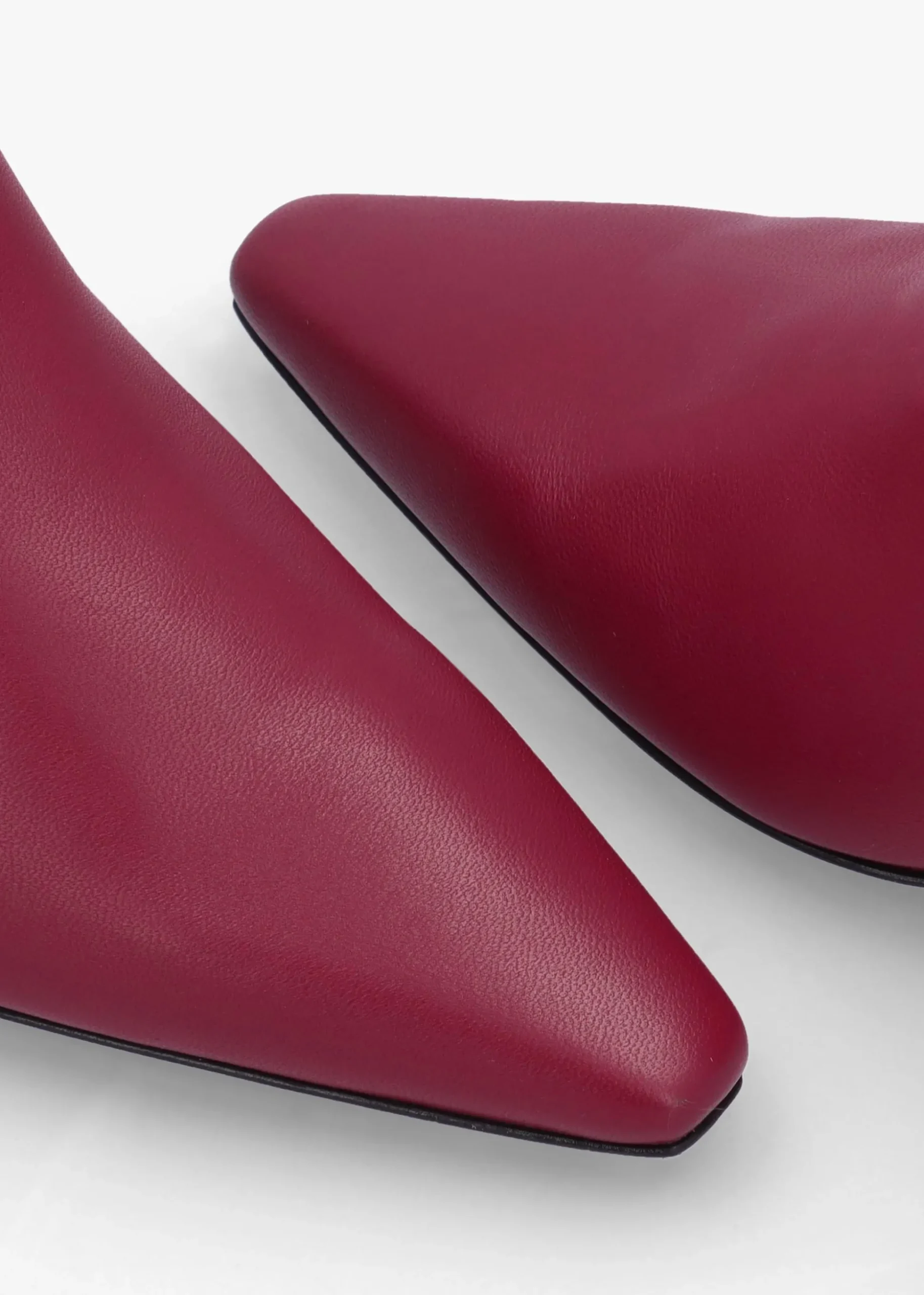 Sedda Burgundy Leather Low Heel Ankle Boots