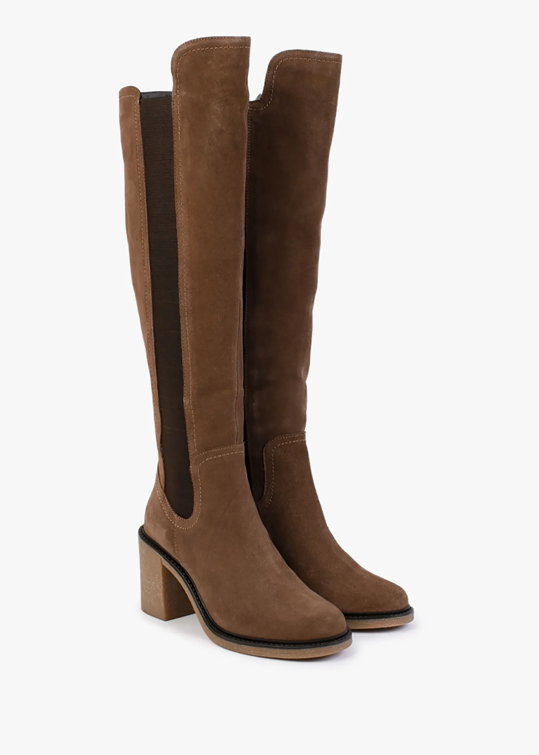 Seety Tan Suede Knee Boots