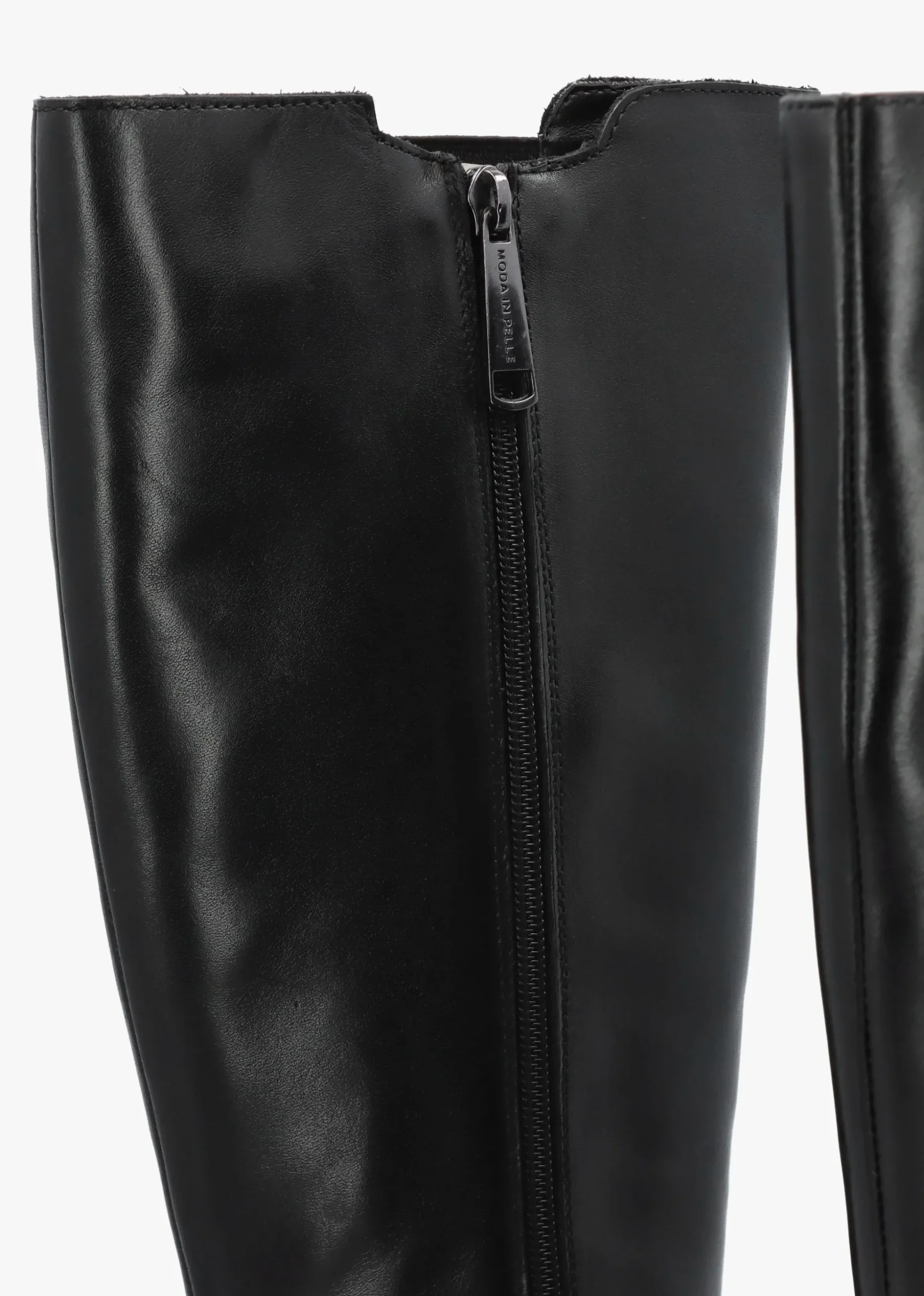 Sevrin Black Leather Knee Boots