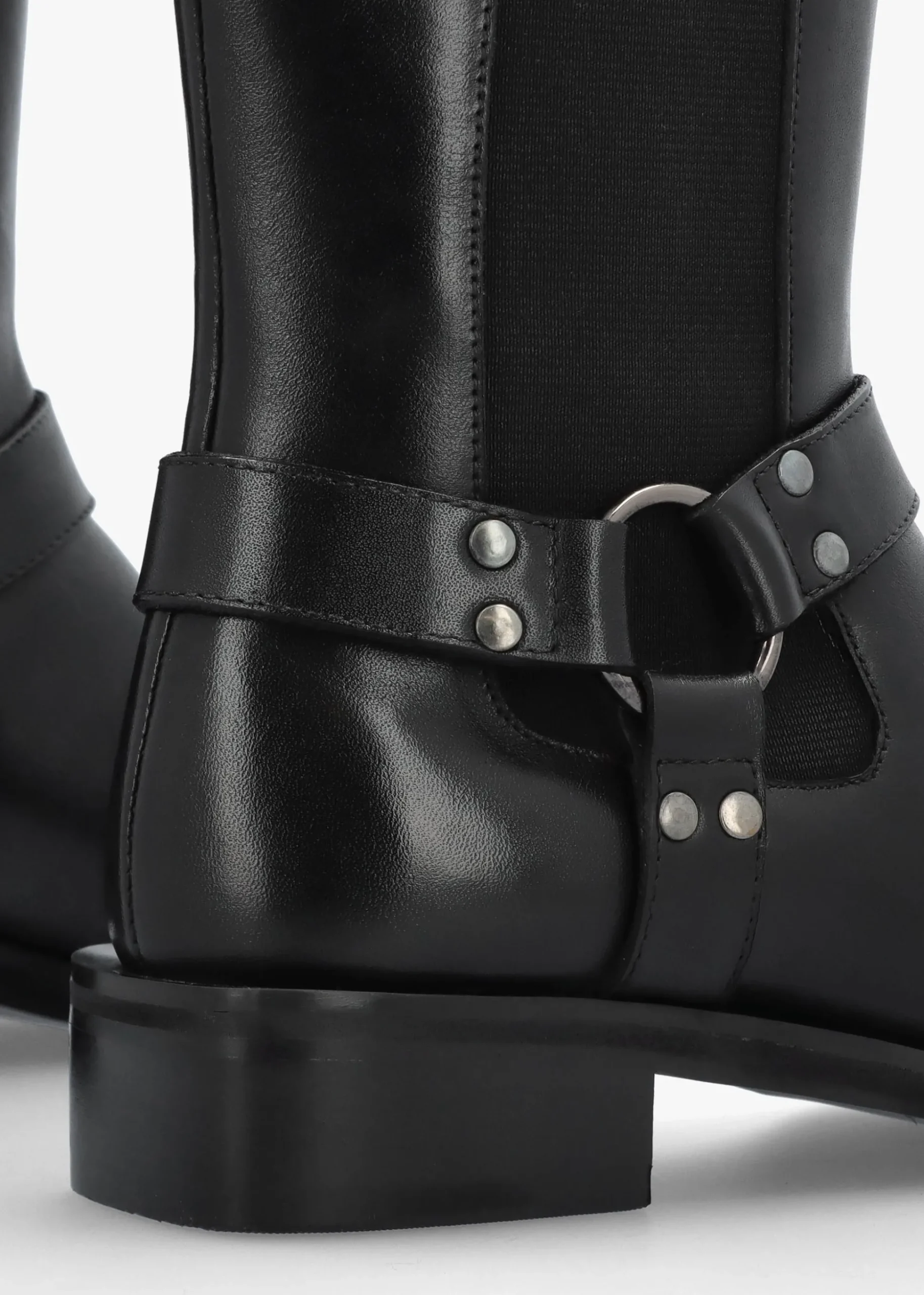 Sevrin Black Leather Knee Boots