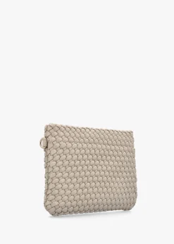 Shantel Woven Ecru Shoulder Bag
