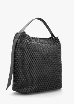 Shantel Woven Nero Hobo Bag