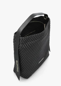 Shantel Woven Nero Hobo Bag