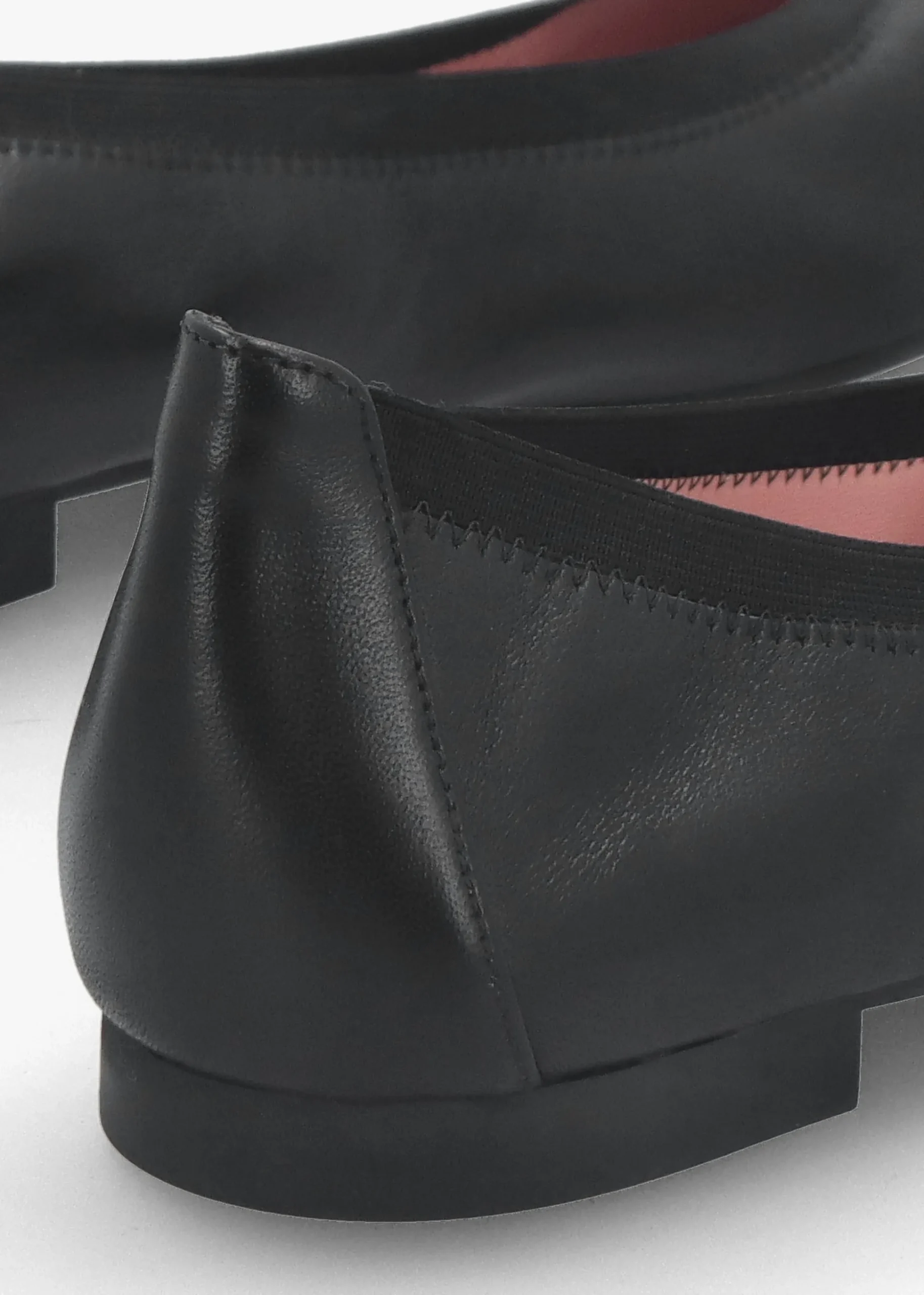 Shirley Black Leather Ballet Pumps