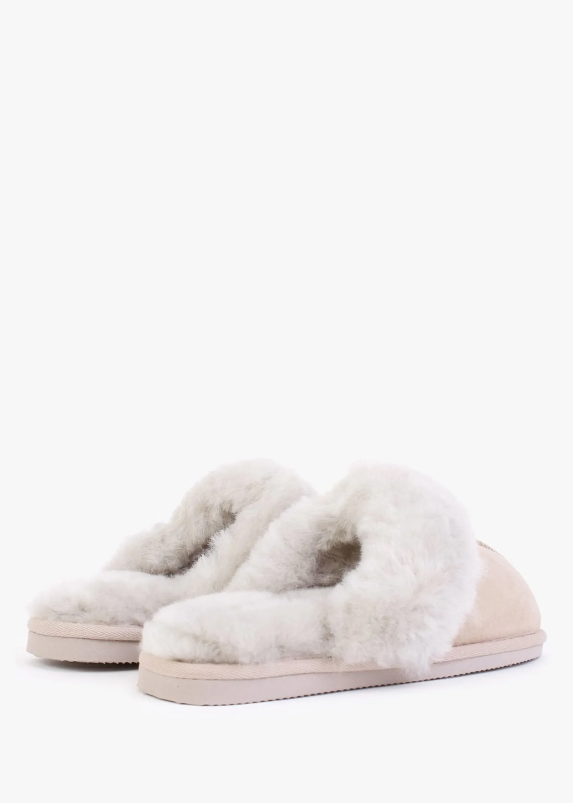 Shut Taupe Sheepskin Twinface Slippers