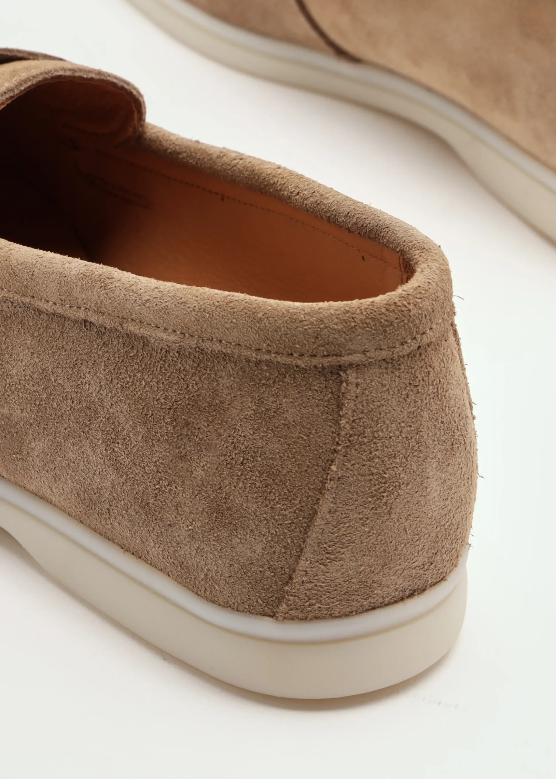 Siani Beige Suede Loafers