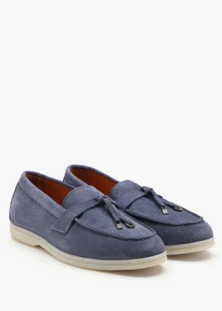 Siani Blue Suede Loafers