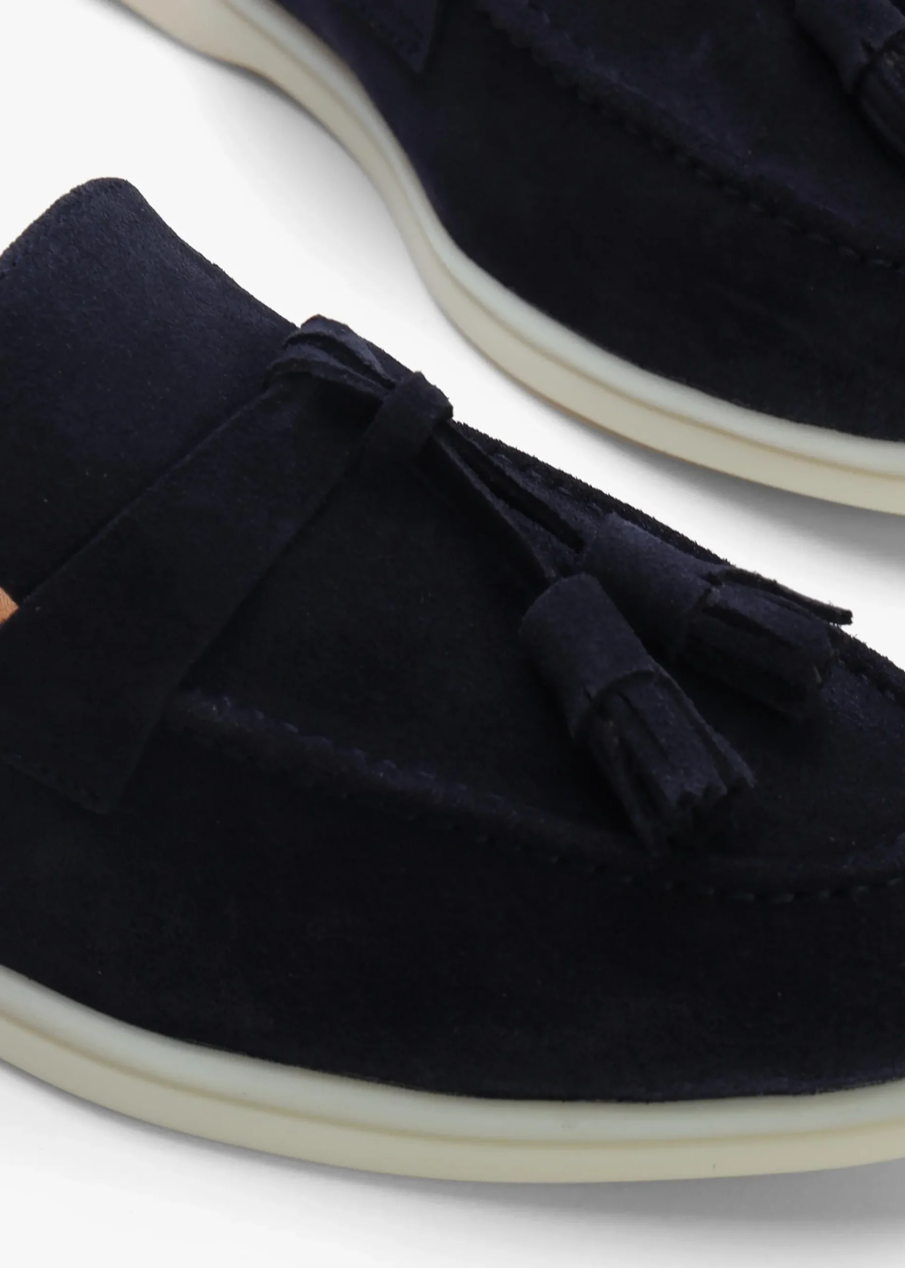 Siani Navy Suede Loafer Mules