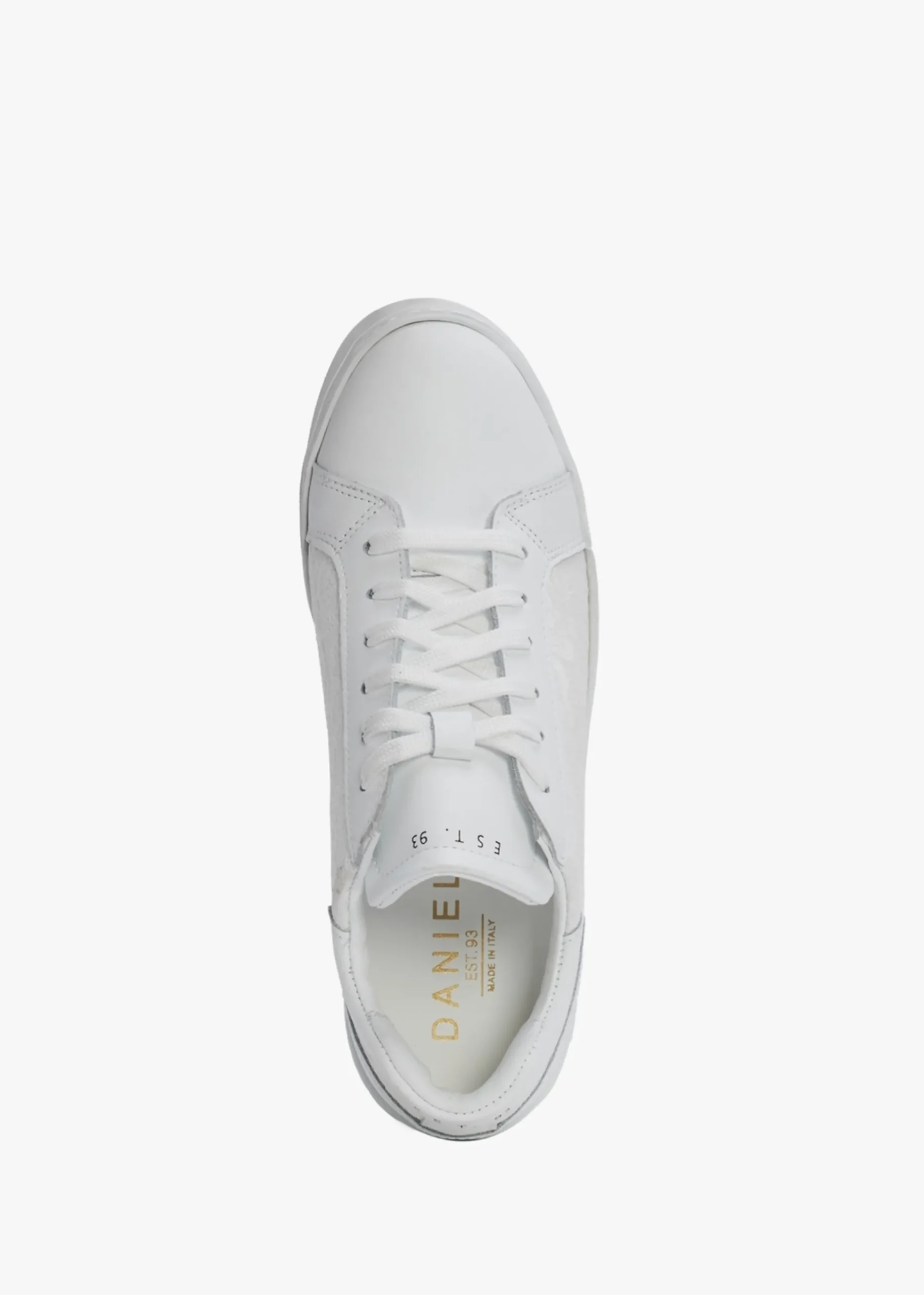Siblace White Leather Flatform Trainers