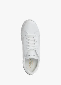 Sibwoven White Leather Flatform Trainers