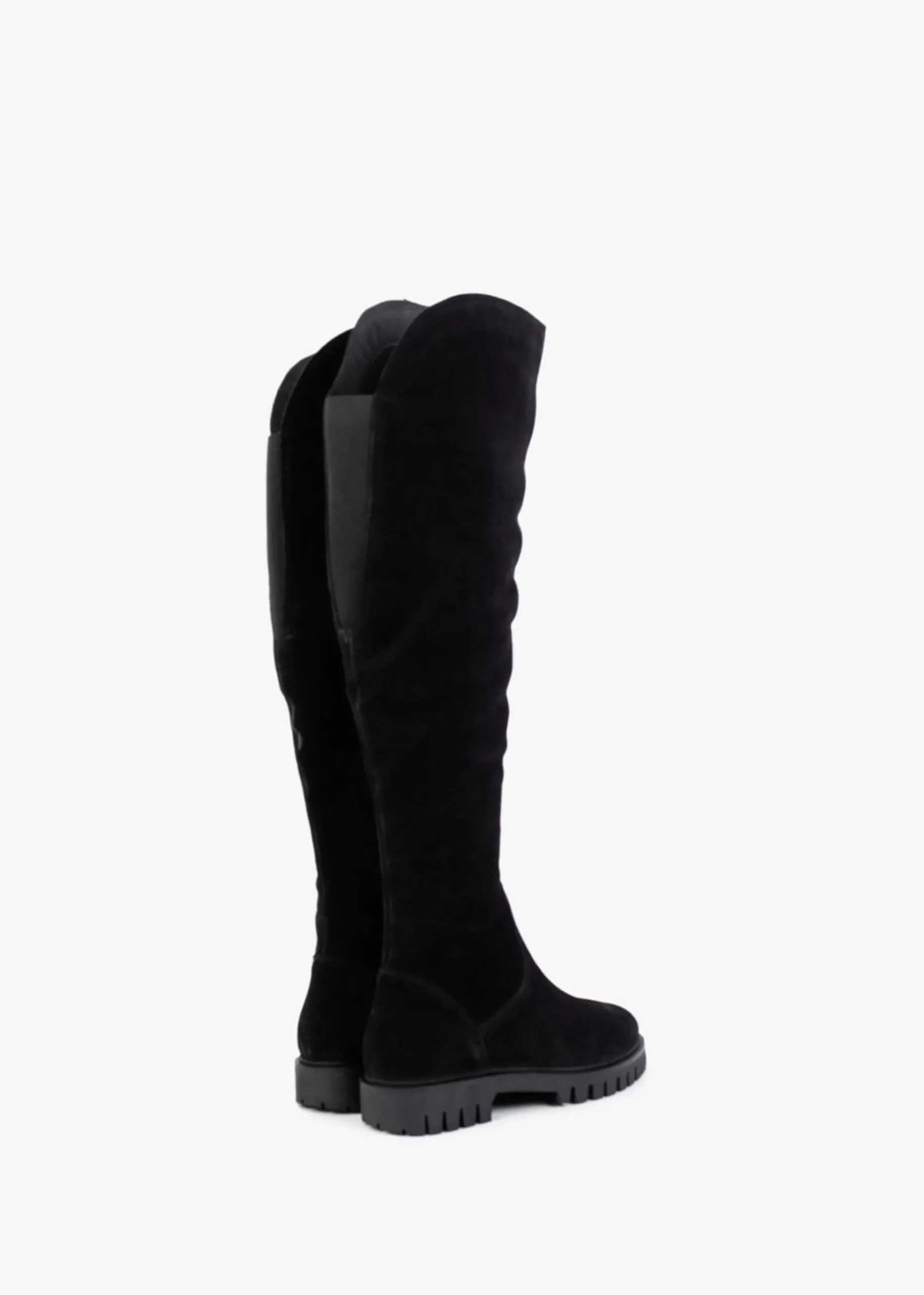 Sicty Black Suede Over The Knee Boots