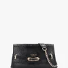 Silvye Black Moc Croc Shoulder Bag