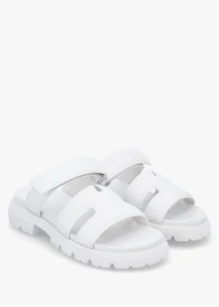Skill Bianco Leather Chunky Mules