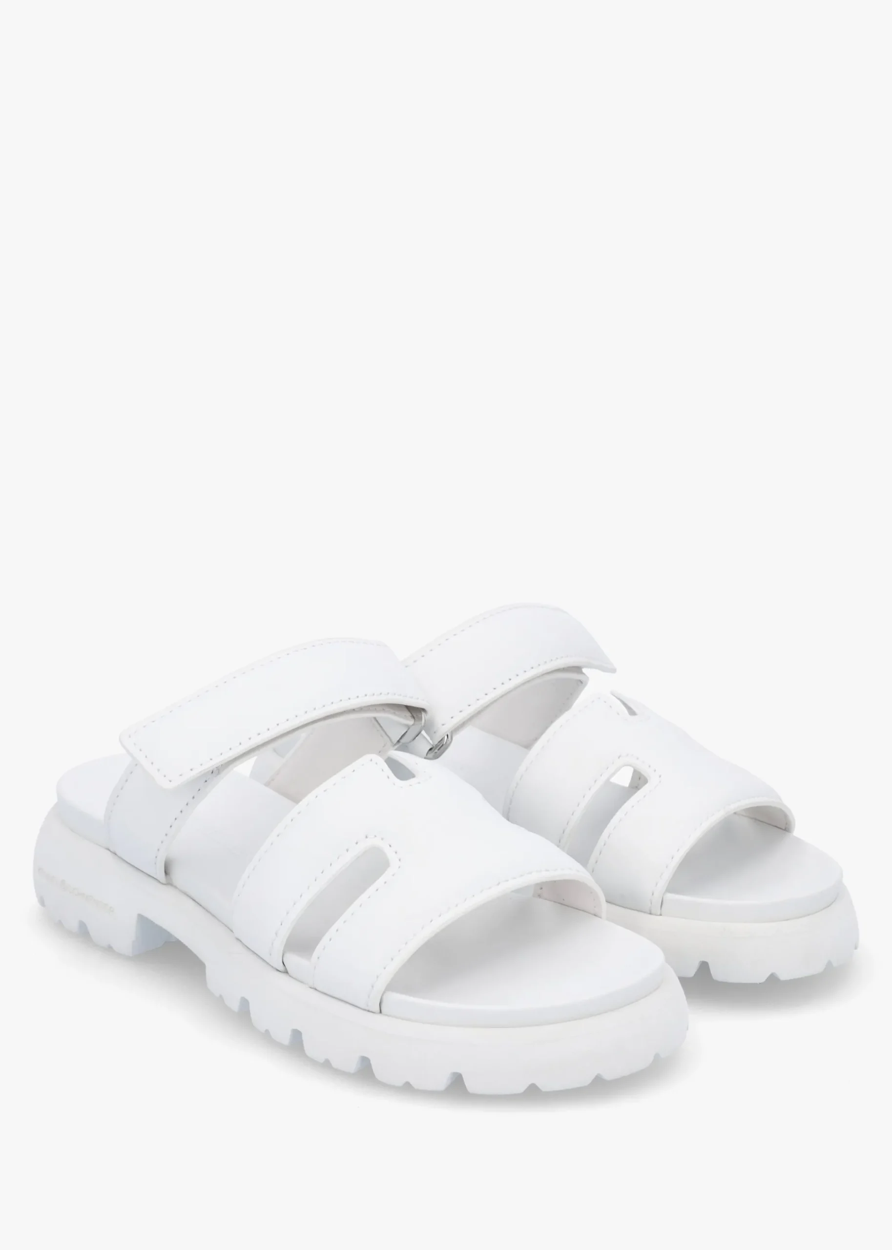 Skill Bianco Leather Chunky Mules