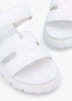 Skill Bianco Leather Chunky Mules
