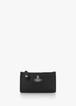 Slim Long Black Card Holder