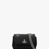 Small Black Saffiano Plain Purse On A Chain