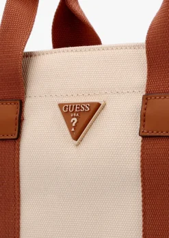 Small Canvas II Natural Cognac Tote Bag