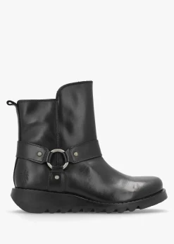 Soch Black Leather Biker Boots