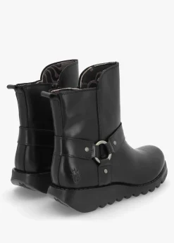 Soch Black Leather Biker Boots