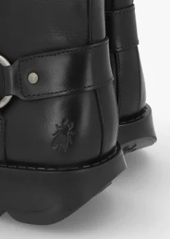 Soch Black Leather Biker Boots