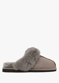 Soglit Taupe Sheepskin Slippers