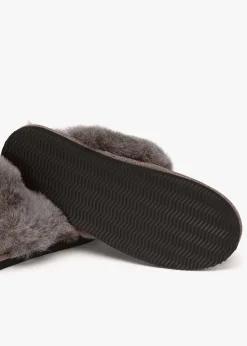 Soglit Taupe Sheepskin Slippers