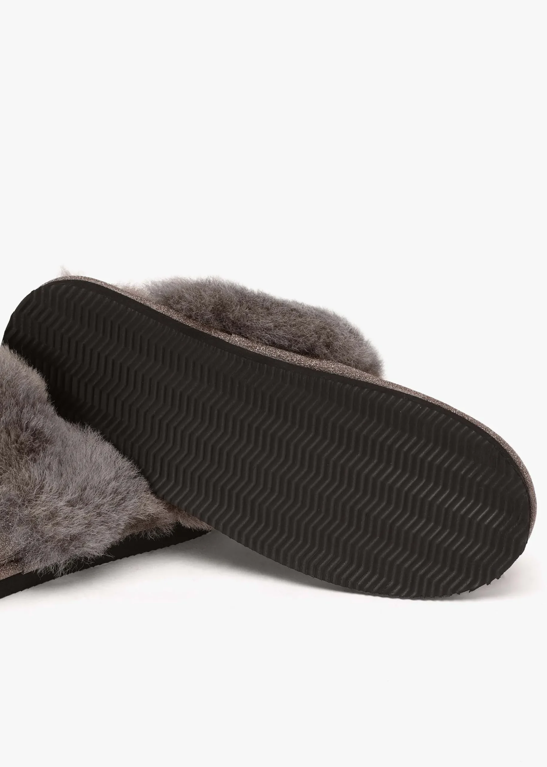 Soglit Taupe Sheepskin Slippers