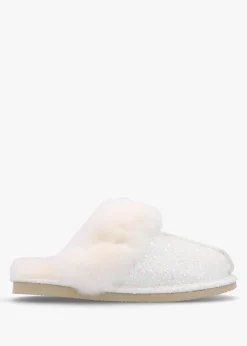 Soglit White Sheepskin Slippers