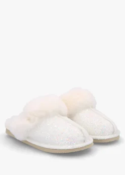 Soglit White Sheepskin Slippers