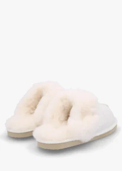 Soglit White Sheepskin Slippers