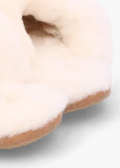 Soleo Leopard Calf Hair Sheepskin Twinface Slippers