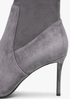 Stret Grey Suede Over The Knee Boots