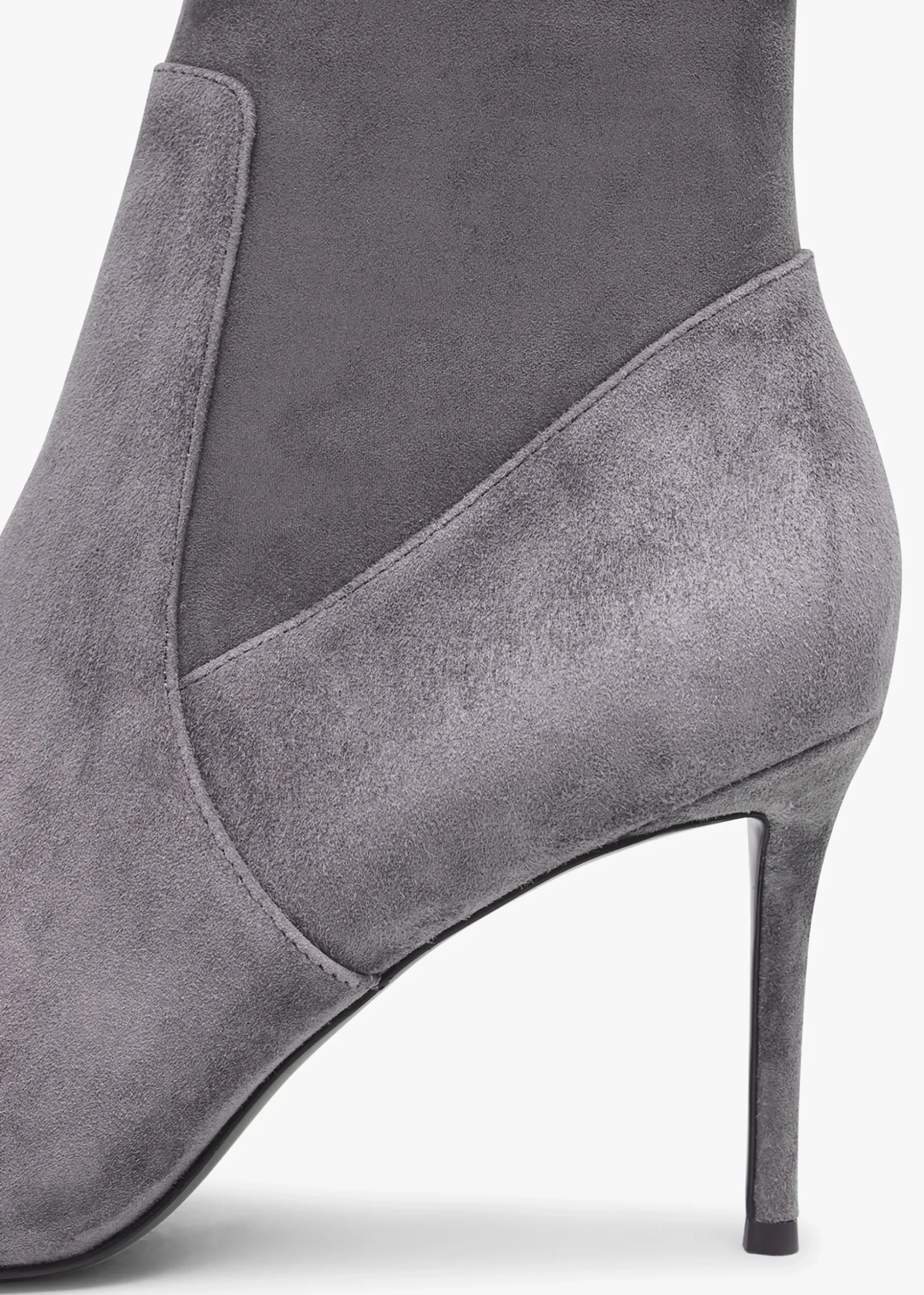 Stret Grey Suede Over The Knee Boots