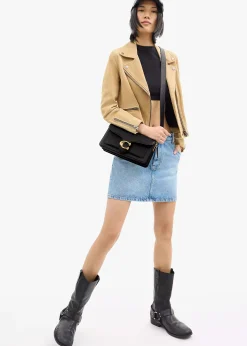 Tabby 26 Black Leather Shoulder Bag