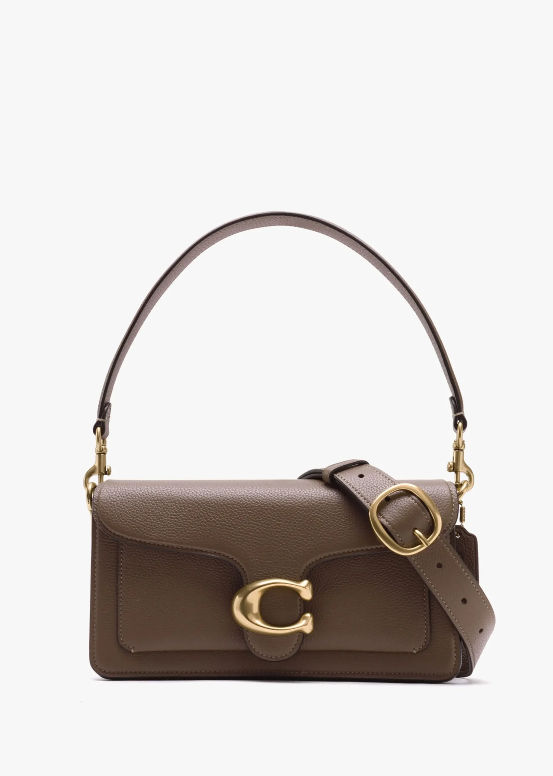 Tabby 26 Dark Stone Leather Shoulder Bag