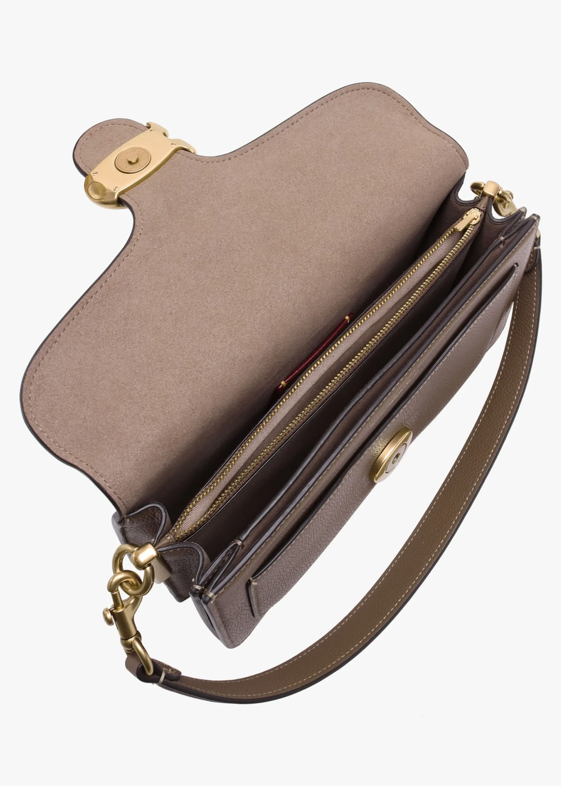 Tabby 26 Dark Stone Leather Shoulder Bag
