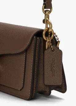 Tabby 20 Dark Stone Leather Shoulder Bag