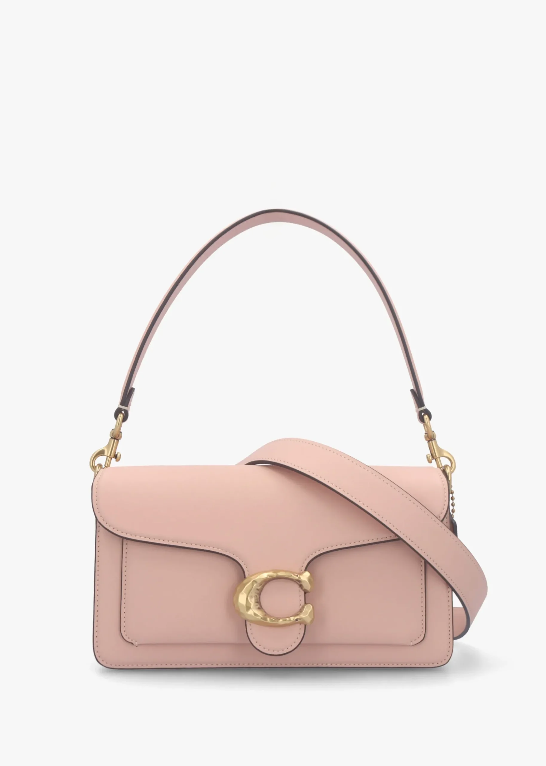 Tabby 26 Hammered Cream Nude Leather Shoulder Bag