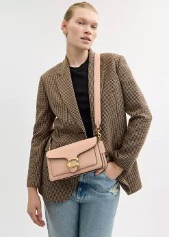 Tabby 26 Hammered Cream Nude Leather Shoulder Bag