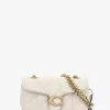 Tabby 20 Quilted Chalk Leather Shoulder Bag