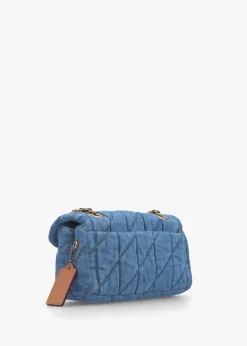 Tabby 20 Quilted Indigo Denim Shoulder Bag