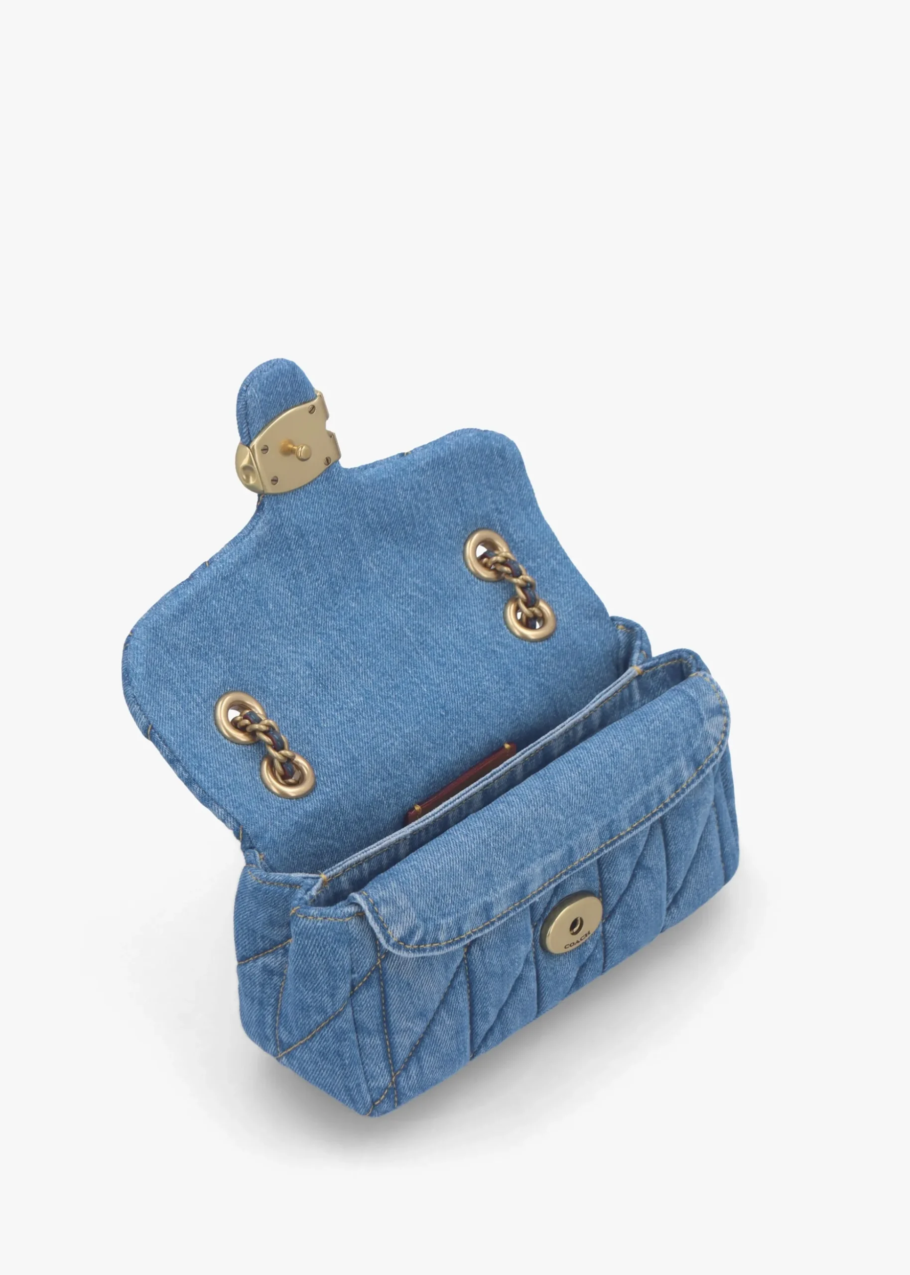 Tabby 20 Quilted Indigo Denim Shoulder Bag