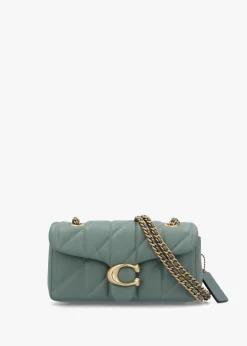 Tabby 20 Quilted Sage Leather Shoulder Bag